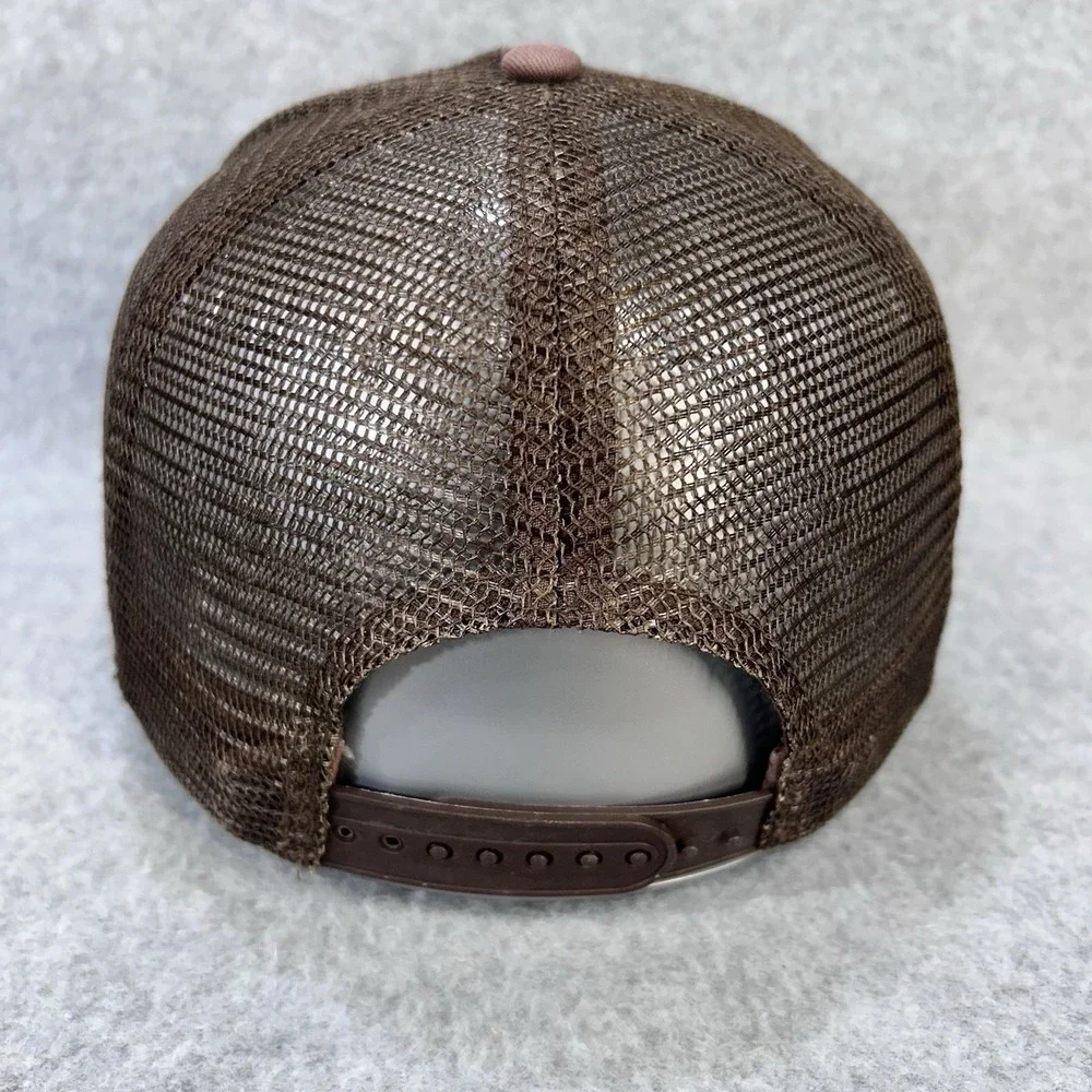 Roatan Island Brewing Co Trucker Hat Brown Mesh Patch Curved Bill Cap